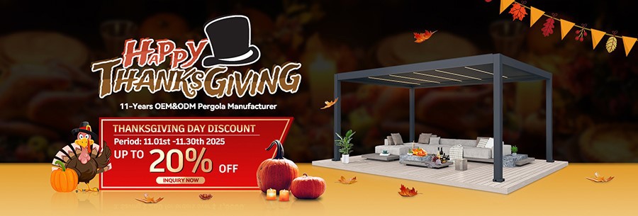 25117-freestanding aluminum automatic louvered pergola-0